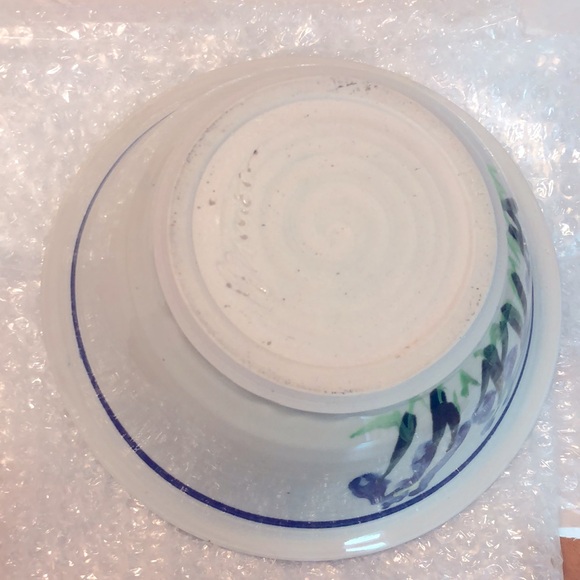 Studio Art Pottery Iris Bowl signed Morrison 5”x10” - Picture 2 of 4